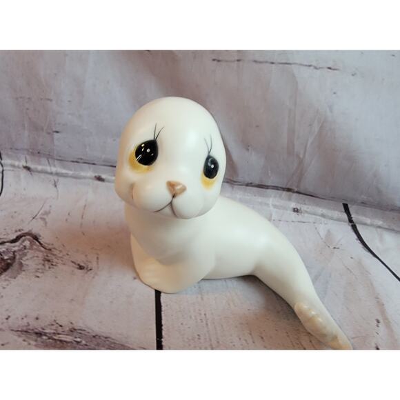 Vintage Seal Figurines Oxford Made in Mexico Mother & Baby Pup Ceramic Porcelain - Picture 3 of 11